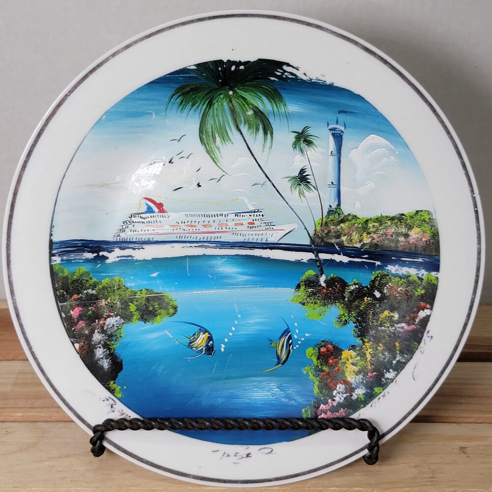 Carnival Cruise Lines Hand Painted Collector's Plate